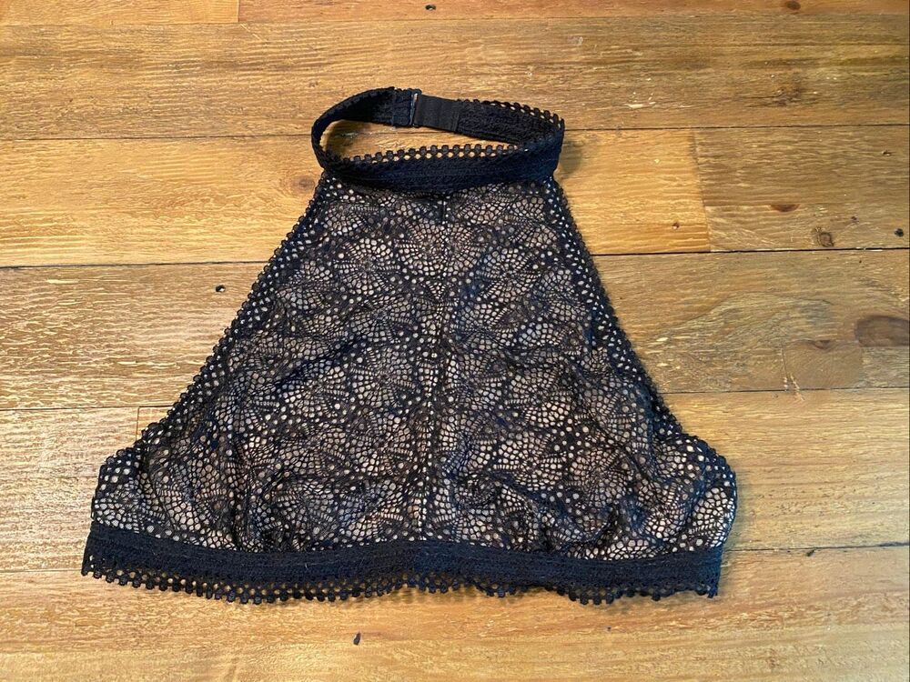 Black Lace Halter Bralette - Women Intimates & Sleepwear